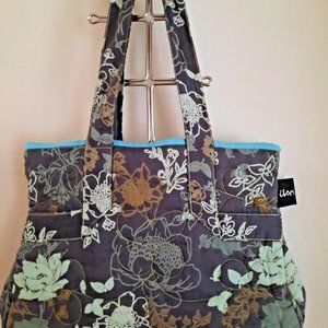 Cotton Floral Handbag Cosmetic Travel Bag Purse